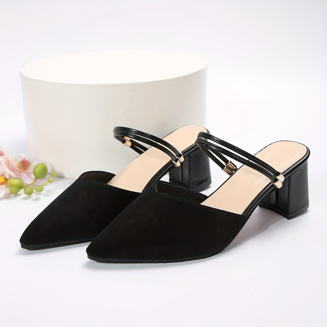 Margot - Pointed Block Heel Pump