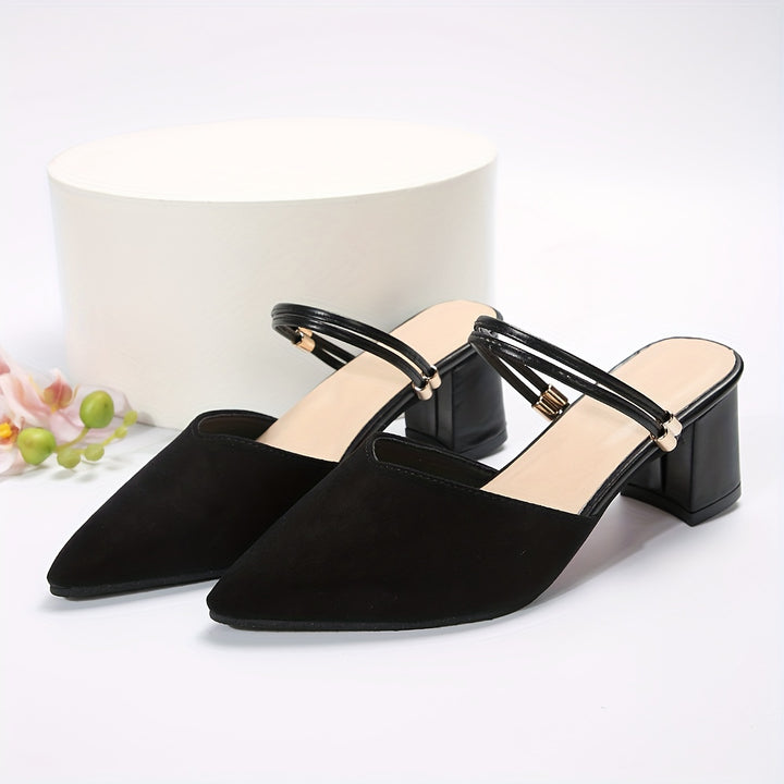 Margot - Pointed Block Heel Pump