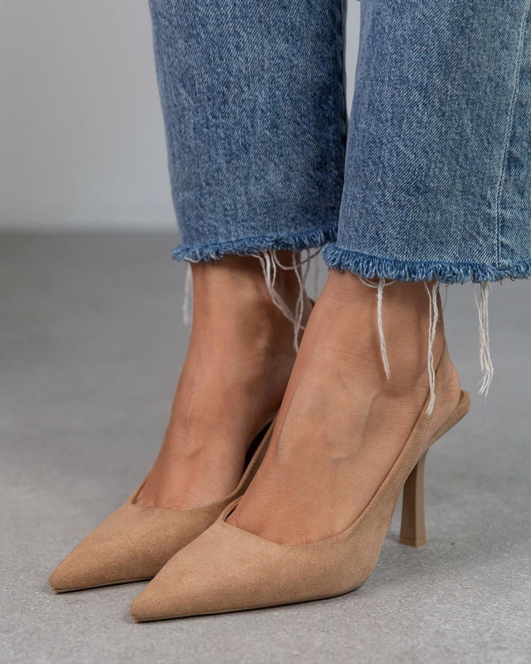 Aria - Pointed Toe Slingback Heels
