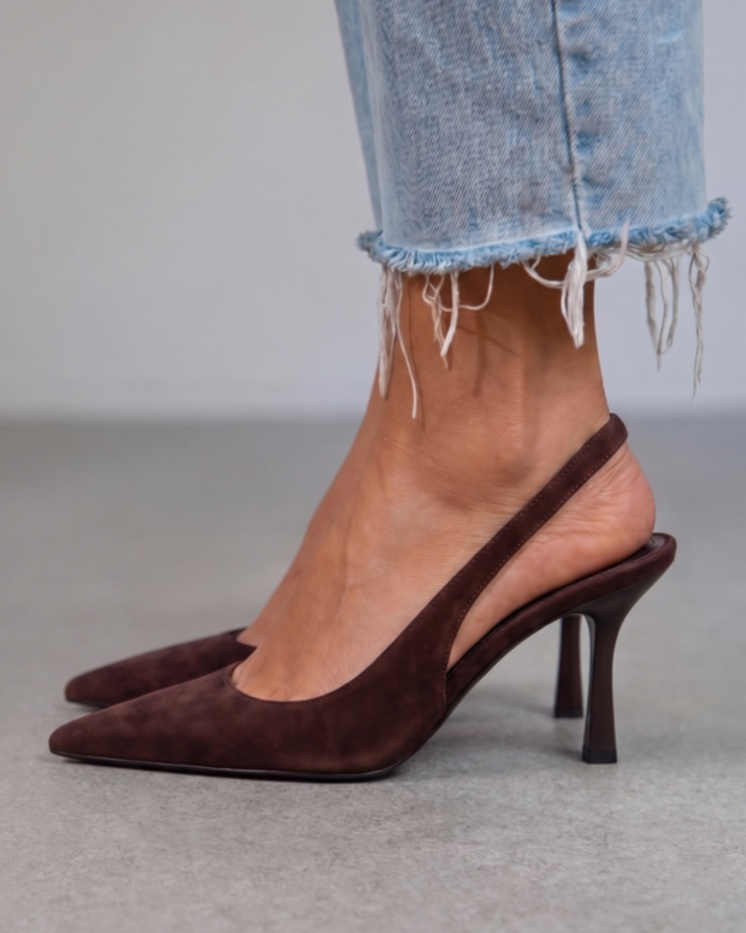 Aria - Pointed Toe Slingback Heels