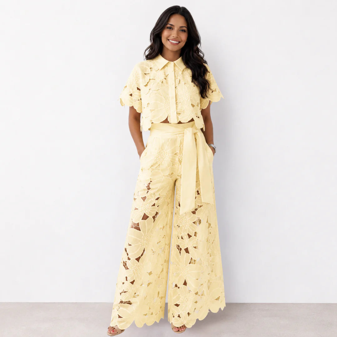 Florence - Eyelet Lace Two-Piece Set