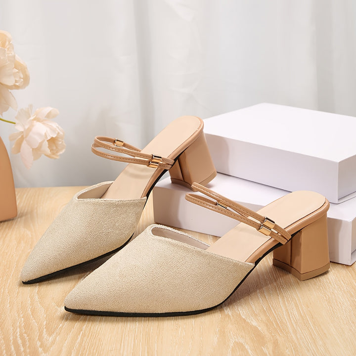 Margot - Pointed Block Heel Pump
