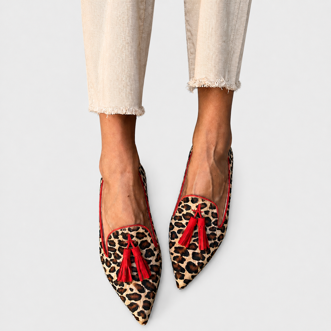 Nela - Leopard Loafers