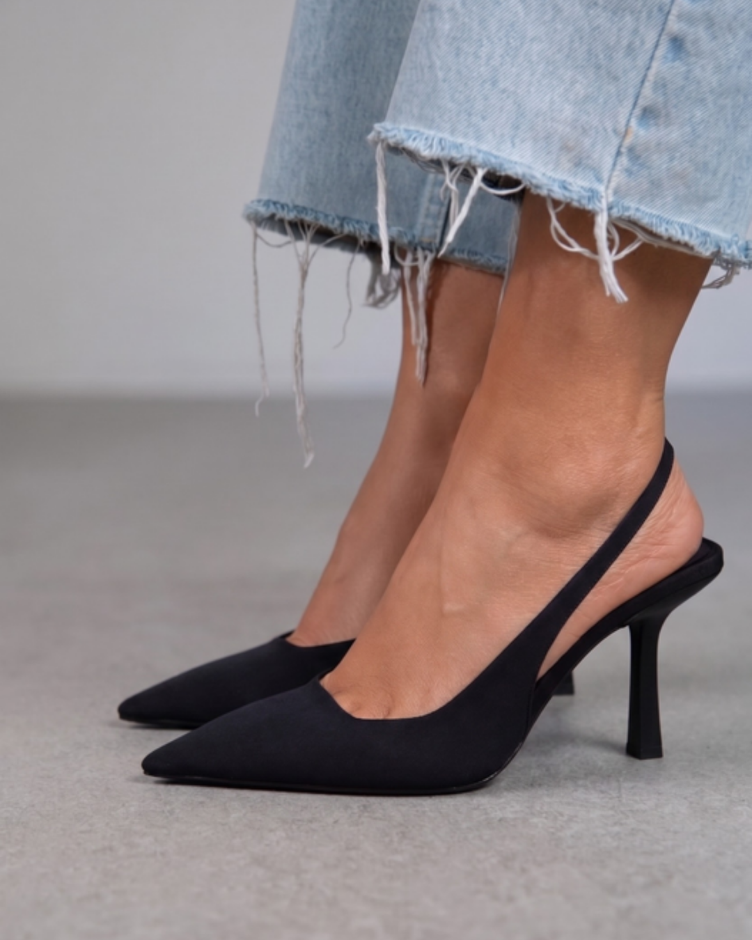 Aria - Pointed Toe Slingback Heels