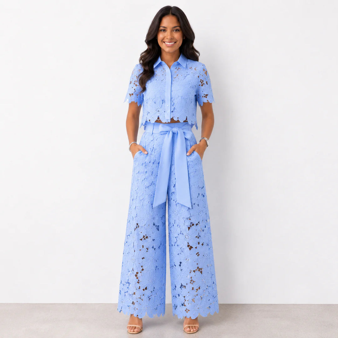 Florence - Eyelet Lace Two-Piece Set
