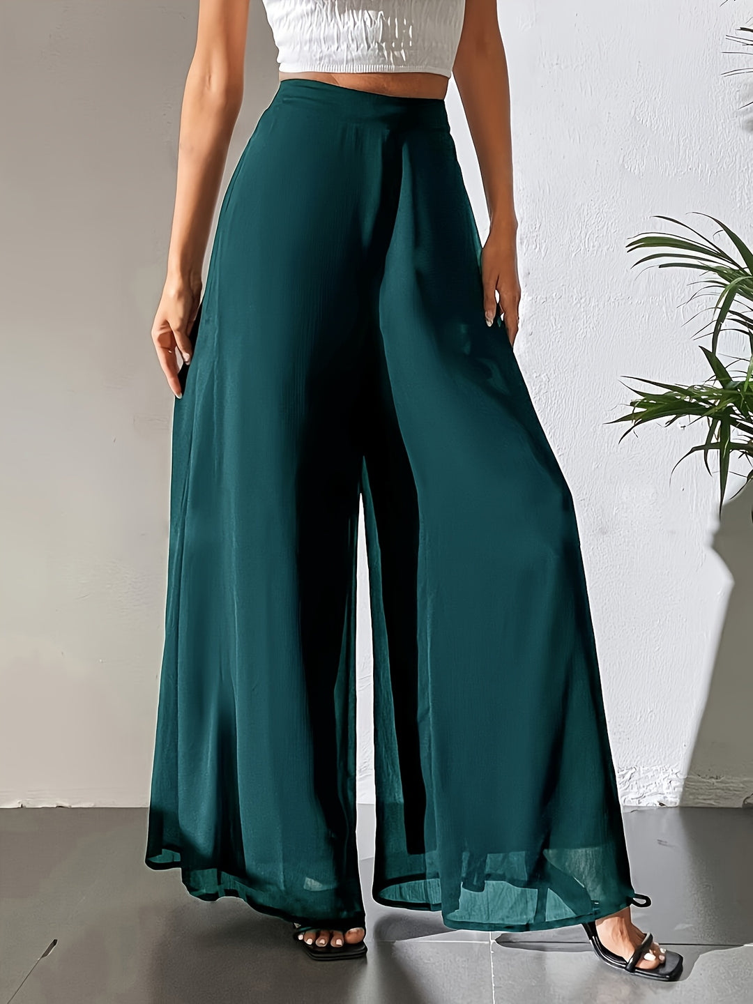 Noémie - Wide-Leg Trousers with Elastic Waist
