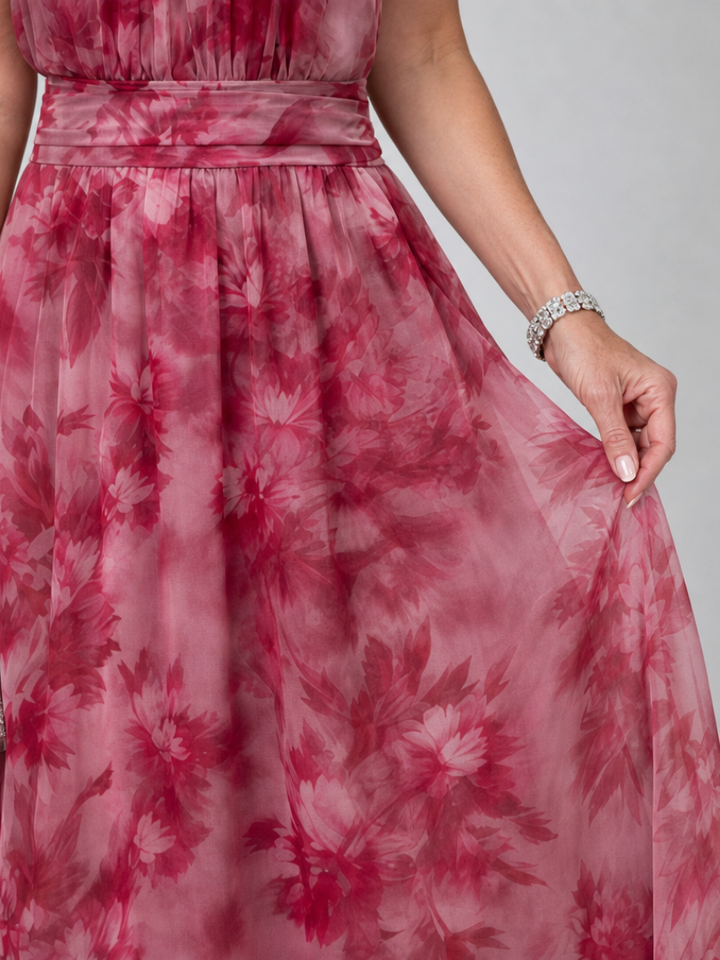 Avien - Soft Halter Neck Midi Dress