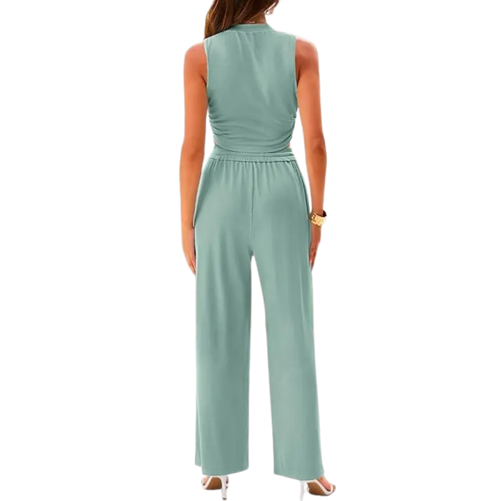 Nella - Ribbed Knit Sleeveless Lounge Set