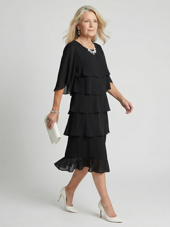 Brent - Layered Tier Midi Dress