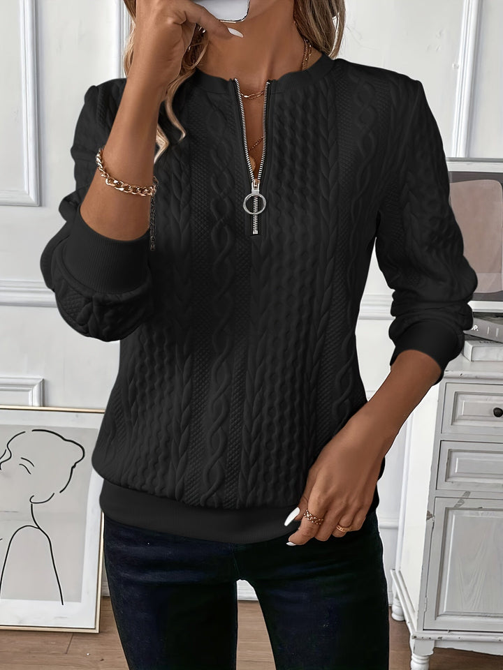 June - Cable Knit Zip Sweater