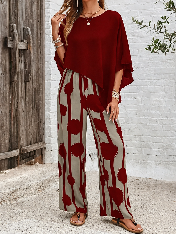 Kalliope - Elastic Waist Two-Piece Set