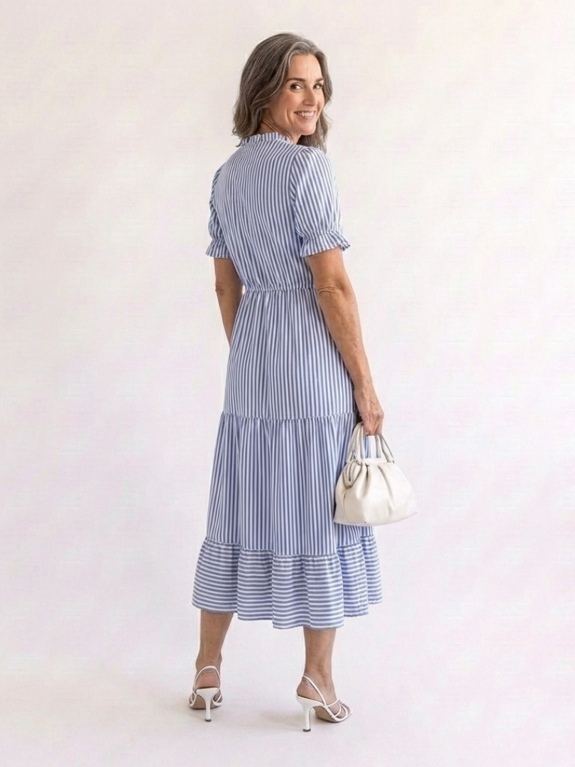 Dakota - V-Neck Layered Tiered Midi Dress