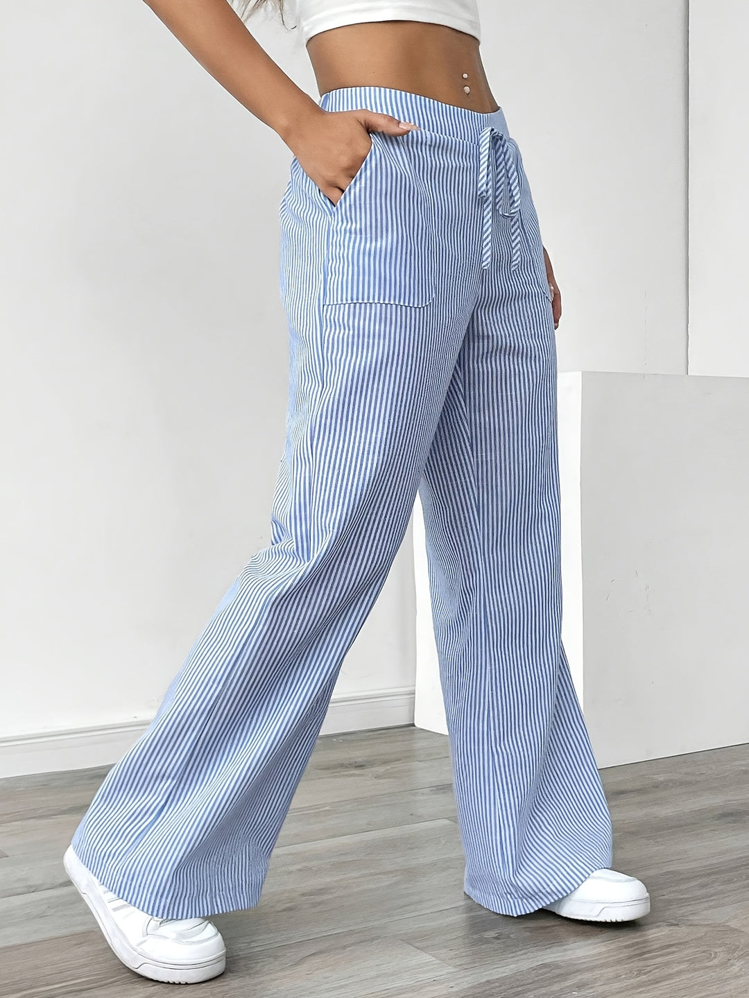 Colette - Striped Wide-Leg Trousers