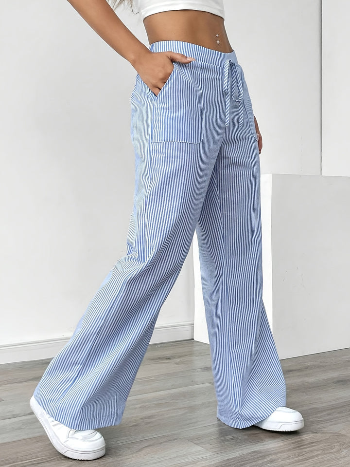 Colette - Striped Wide-Leg Trousers