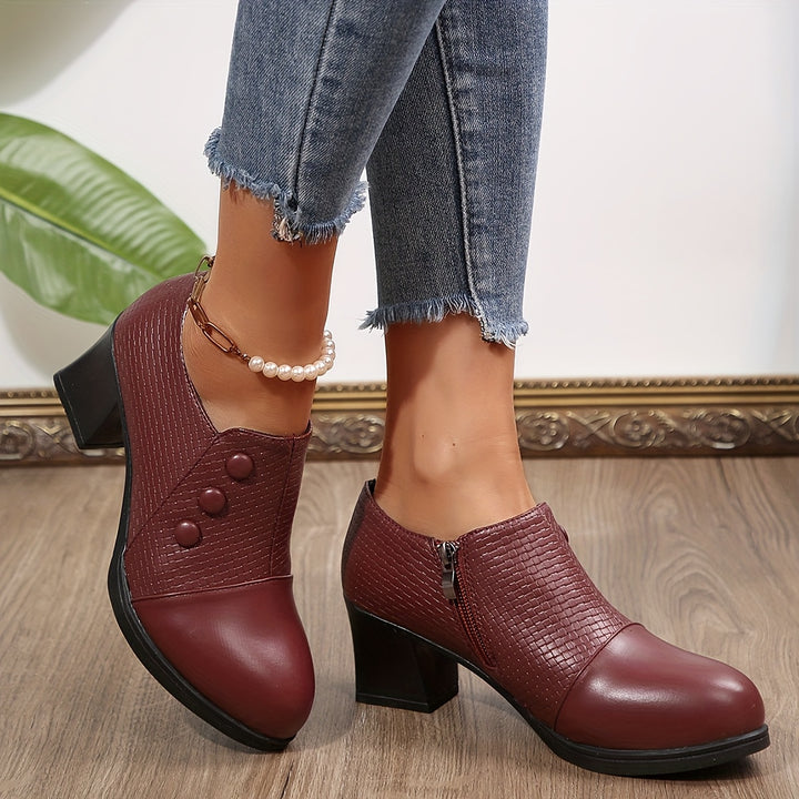 Vivienne - Pointed-Toe Block Heel Pumps