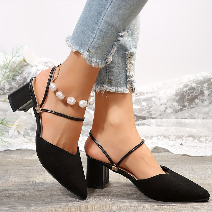 Margot - Pointed Block Heel Pump