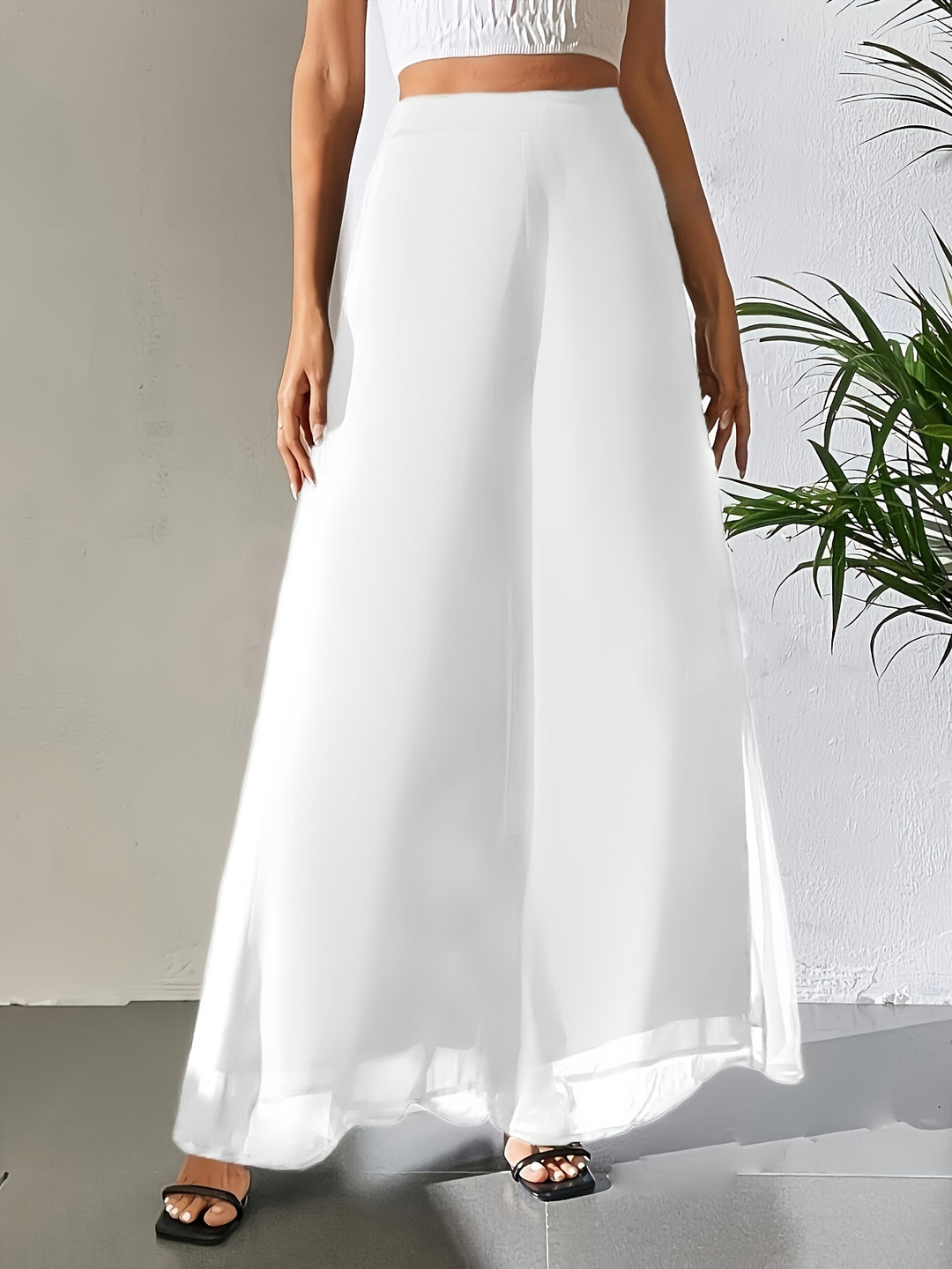 Noémie - Wide-Leg Trousers with Elastic Waist