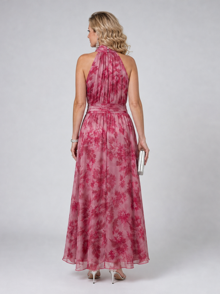 Avien - Soft Halter Neck Midi Dress