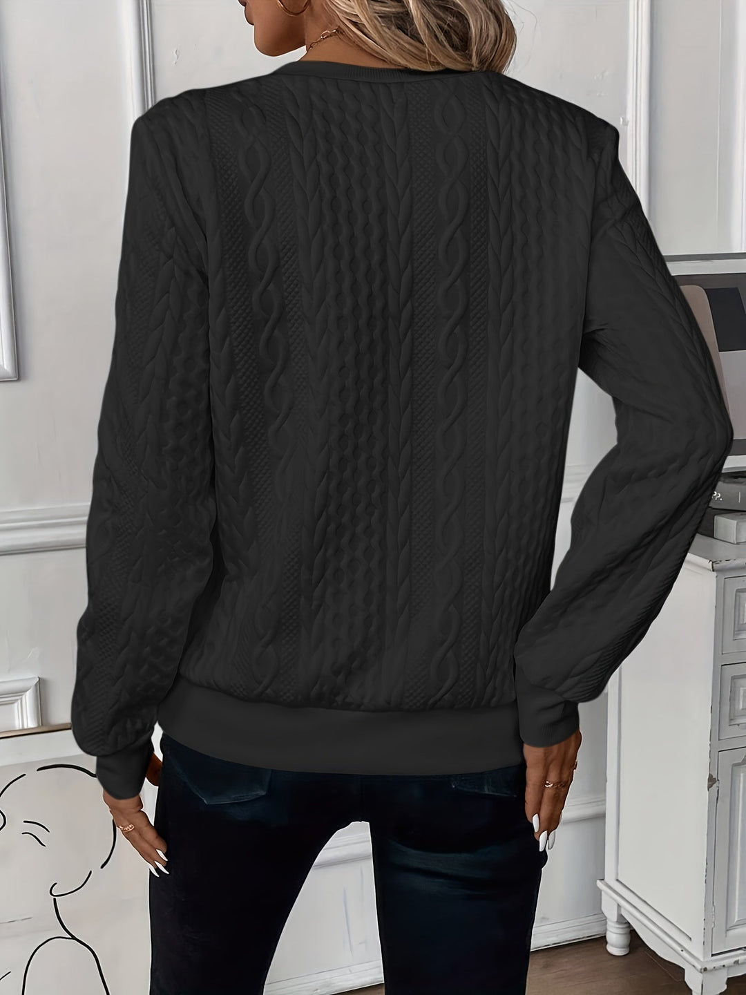 June - Cable Knit Zip Sweater