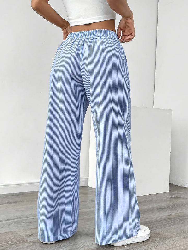 Colette - Striped Wide-Leg Trousers