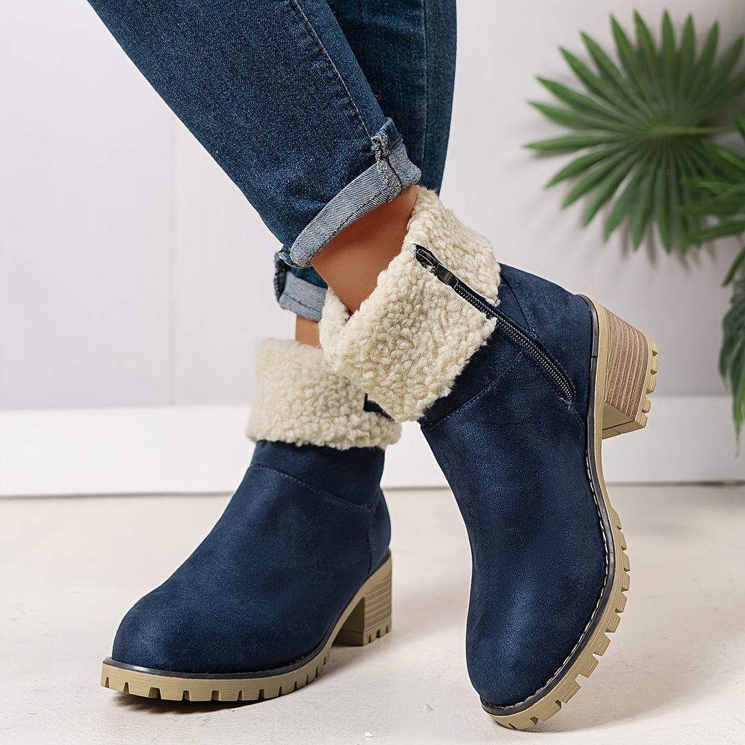 Zara - Warm Zip Ankle Boots