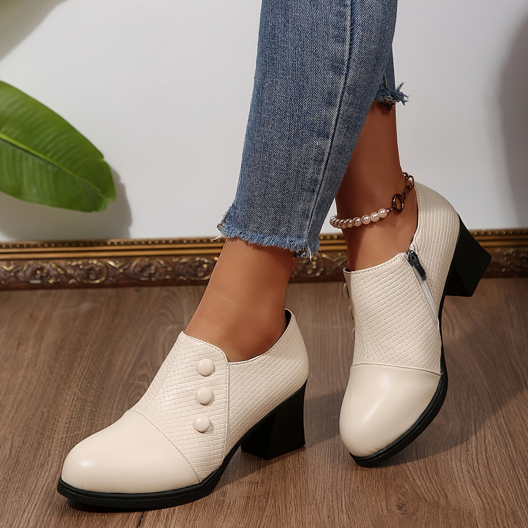 Vivienne - Pointed-Toe Block Heel Pumps