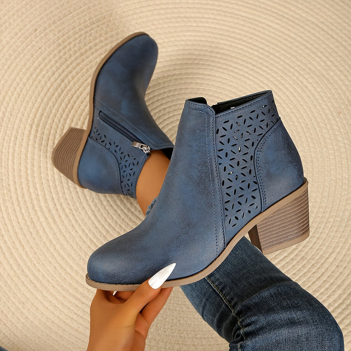 Mila - Block Heel Ankle Boots