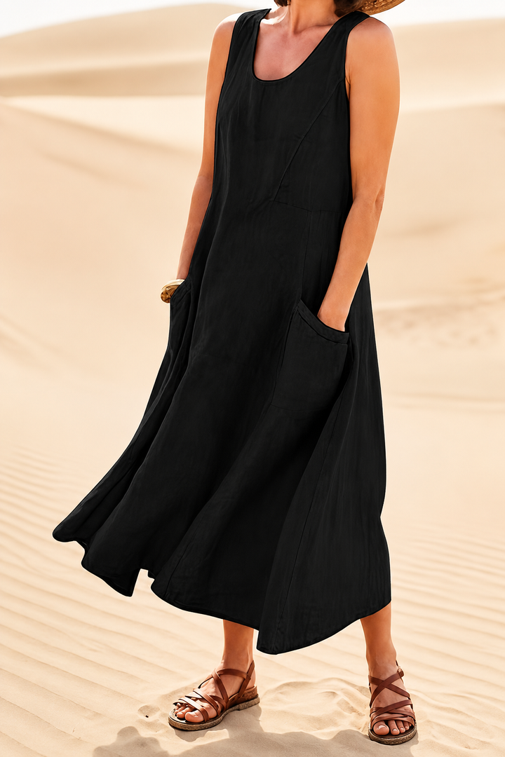 Margot - Sleeveless A-Line Midi Dress