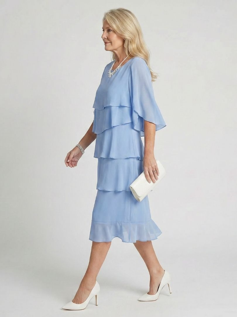 Brent - Layered Tier Midi Dress