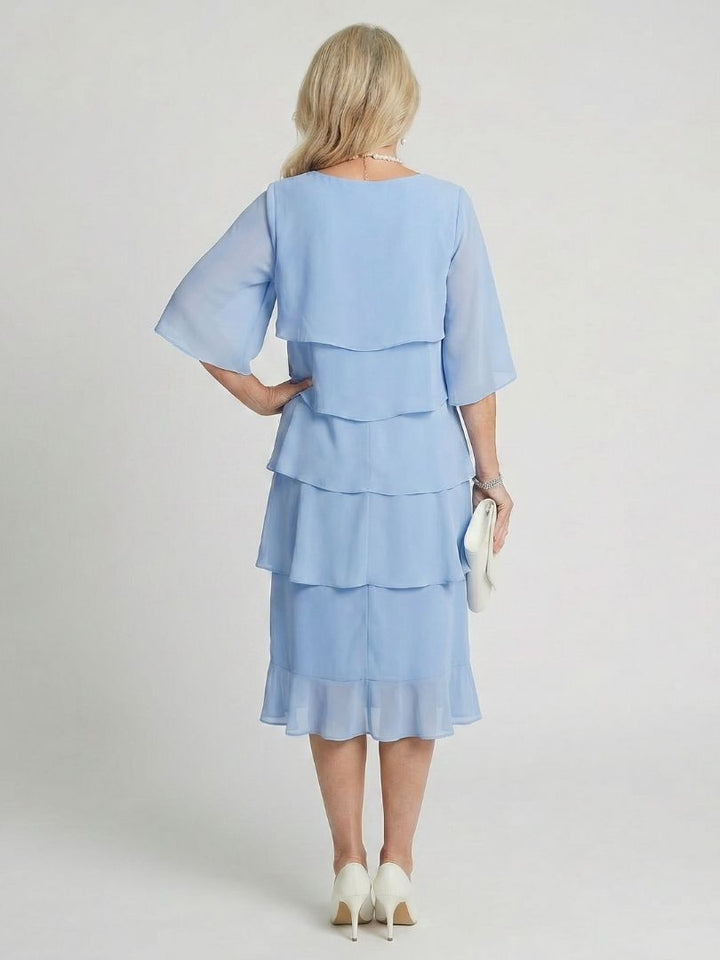 Brent - Layered Tier Midi Dress