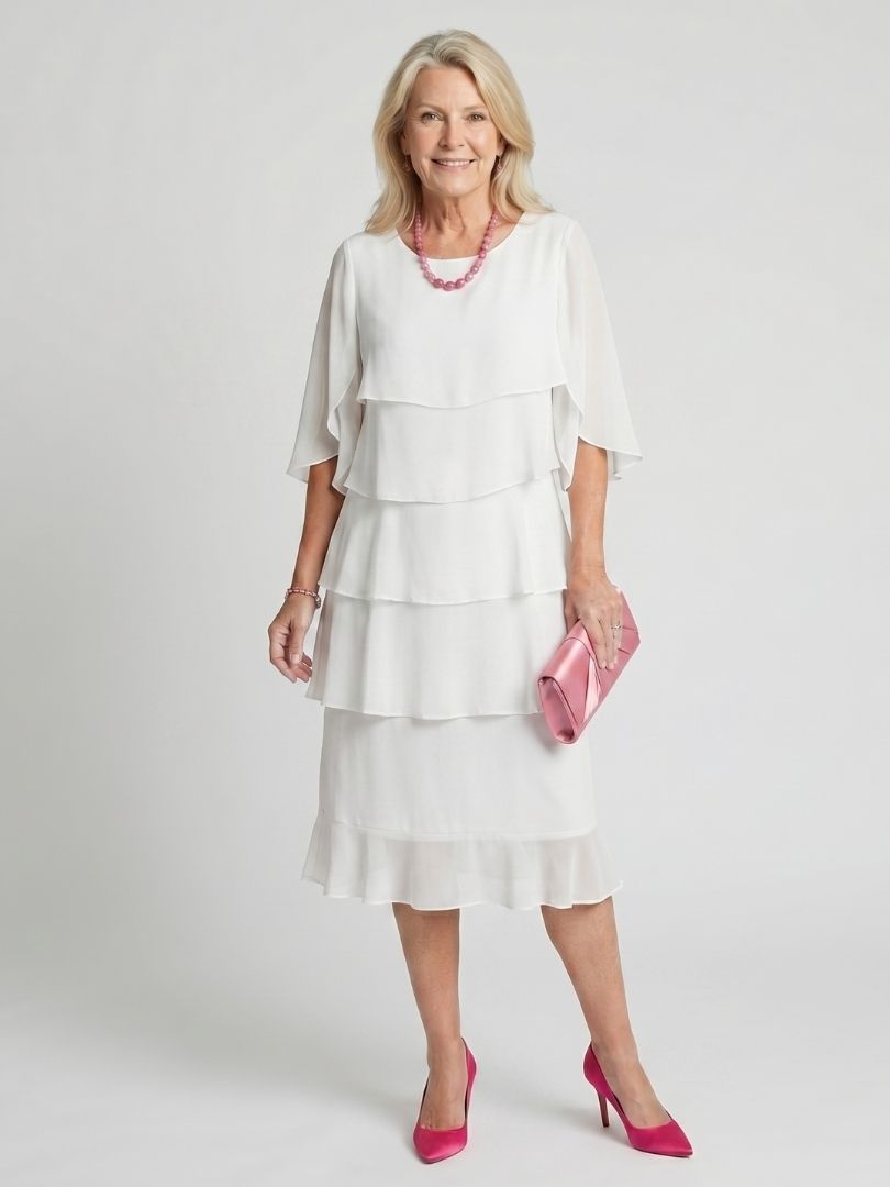 Brent - Layered Tier Midi Dress
