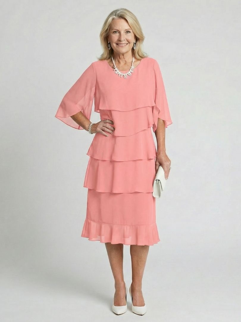 Brent - Layered Tier Midi Dress