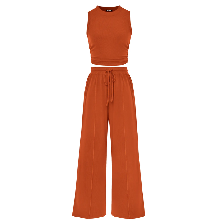 Nella - Ribbed Knit Sleeveless Lounge Set