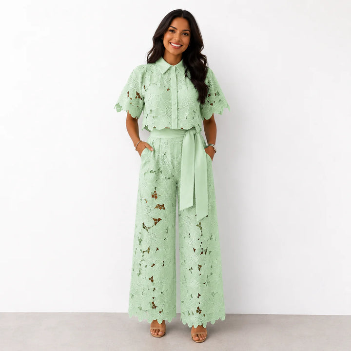 Florence - Eyelet Lace Two-Piece Set