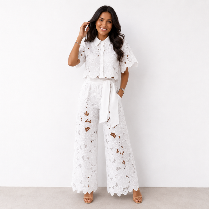 Florence - Eyelet Lace Two-Piece Set