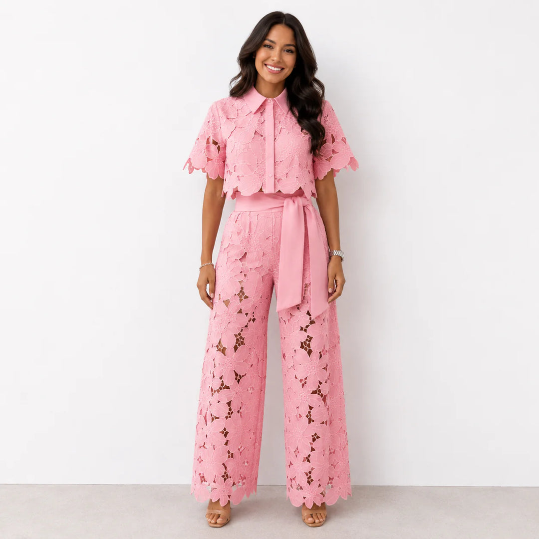 Florence - Eyelet Lace Two-Piece Set
