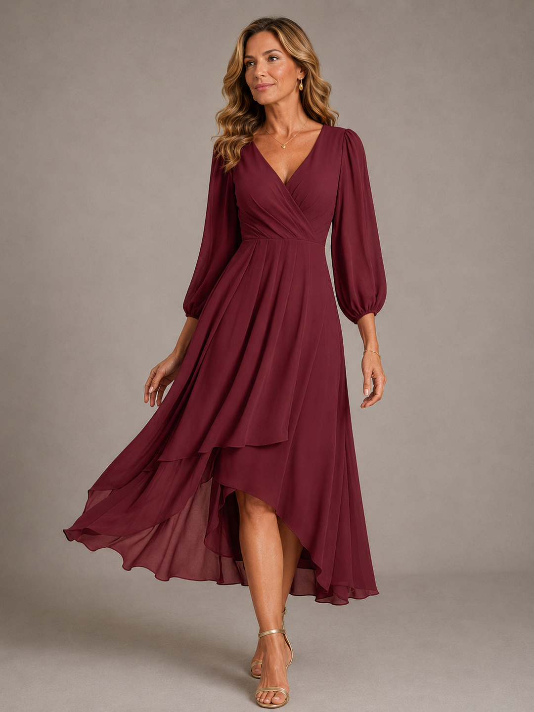 Mia - Chiffon Flowing Long Dress