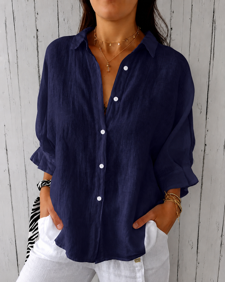 Selena - Lace-Up Back Shirt