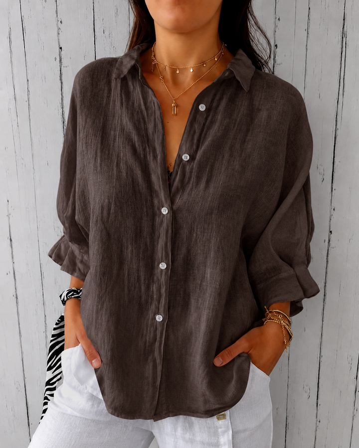 Selena - Lace-Up Back Shirt
