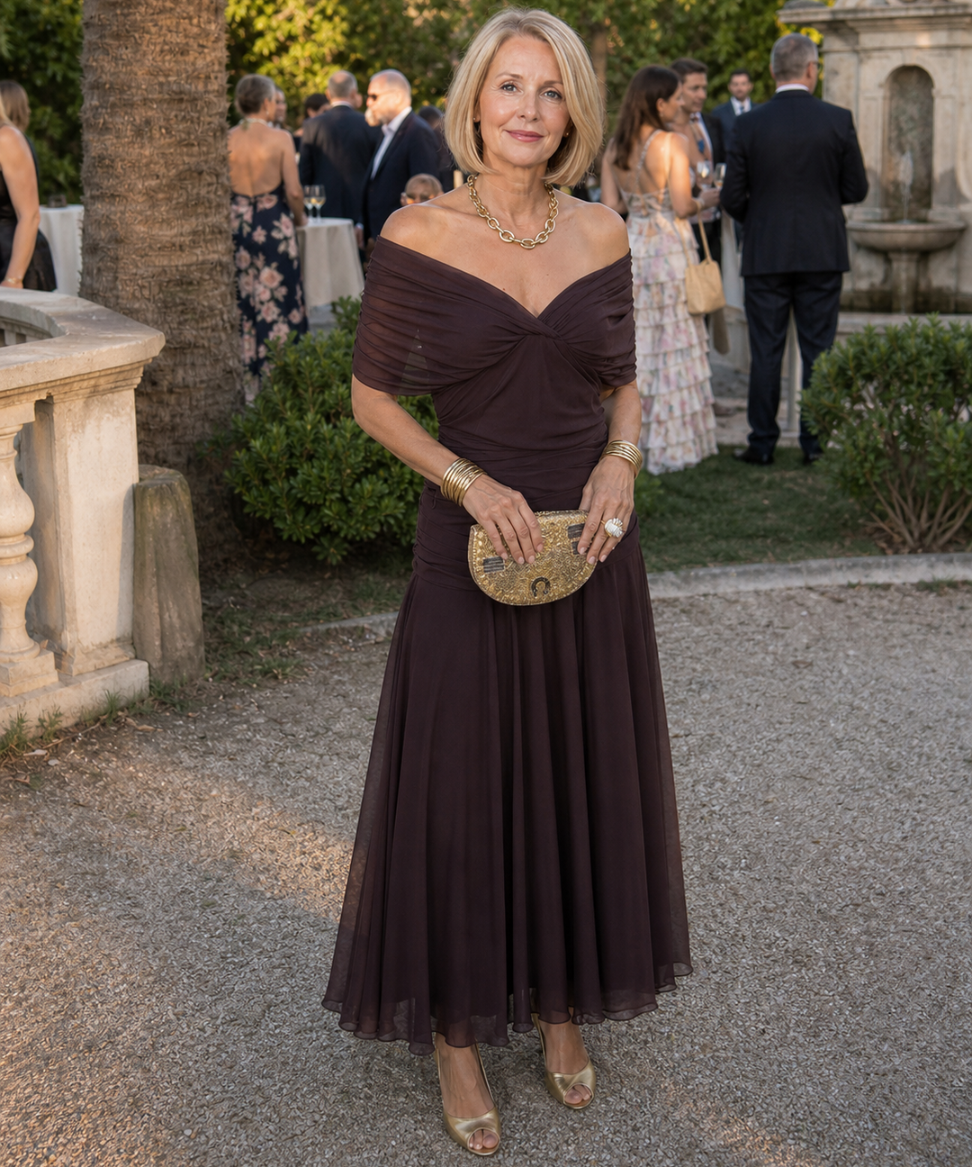 Violet - Off-Shoulder Flow Maxi Dress