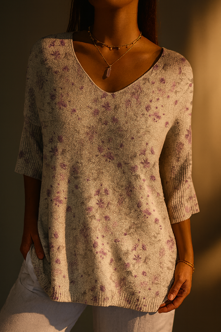 Vintage Floral Knit Top