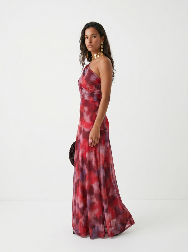 Carla - Off-Shoulder Draped Long Dress