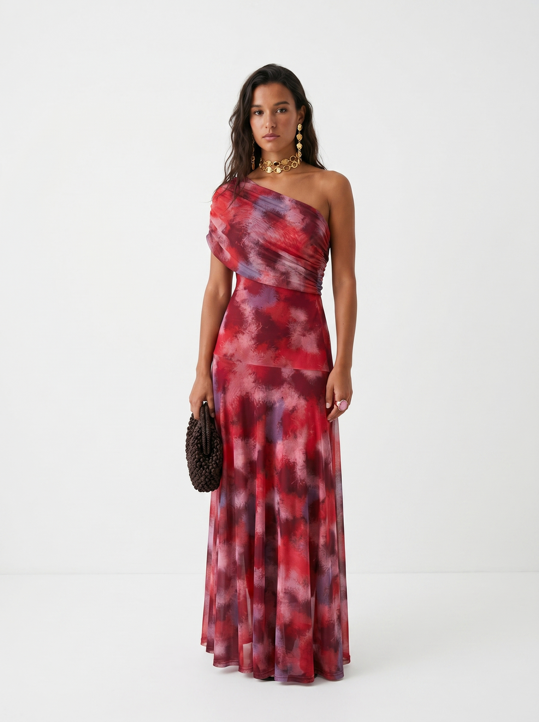 Carla - Off-Shoulder Draped Long Dress