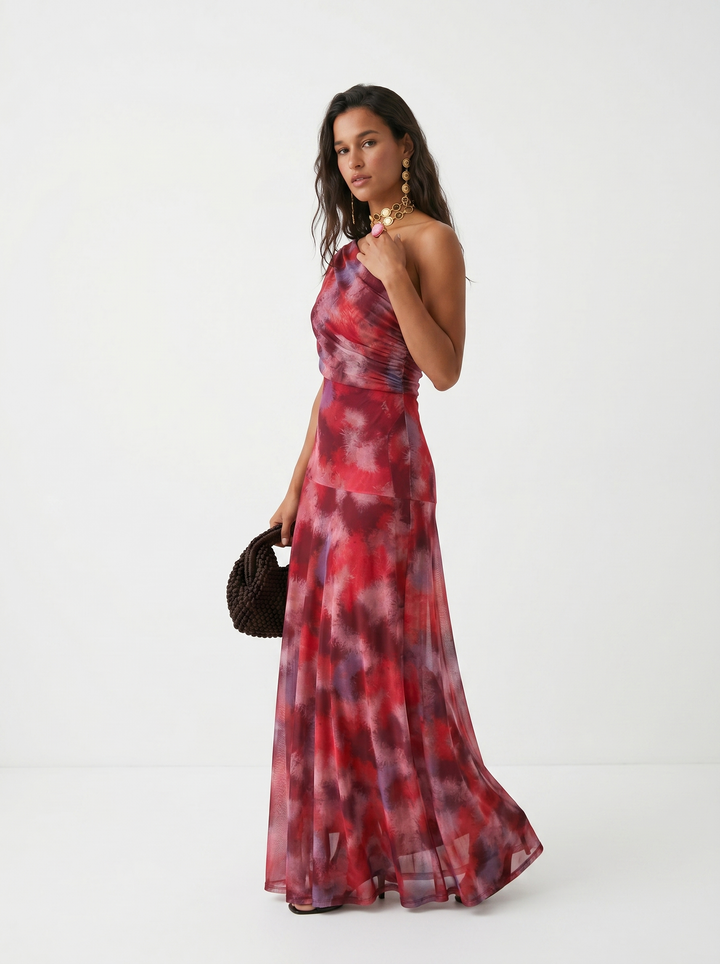 Carla - Off-Shoulder Draped Long Dress