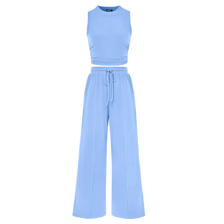 Nella - Ribbed Knit Sleeveless Lounge Set