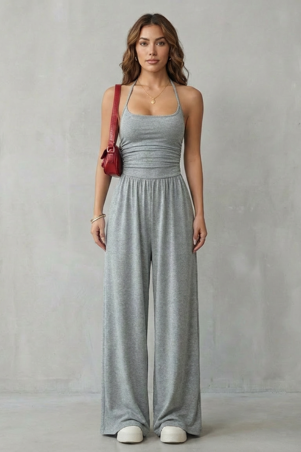 Luna - Spaghetti Strap Wide-Leg Jumpsuit