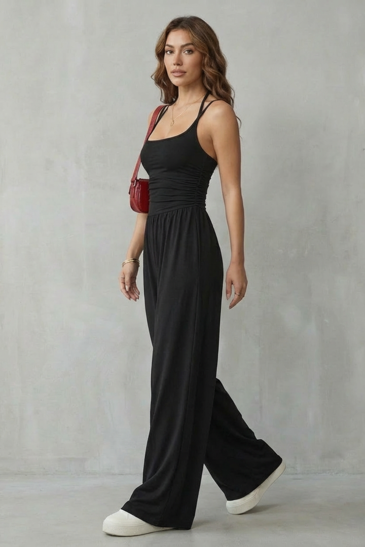 Luna - Spaghetti Strap Wide-Leg Jumpsuit