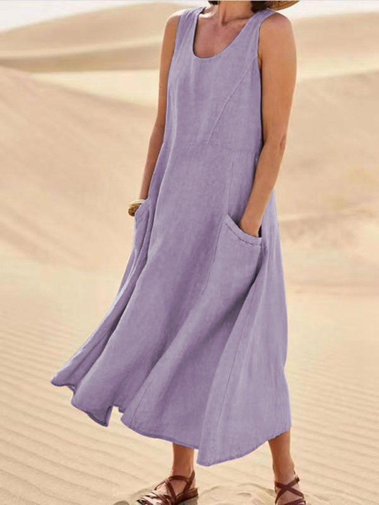 Margot - Sleeveless A-Line Midi Dress