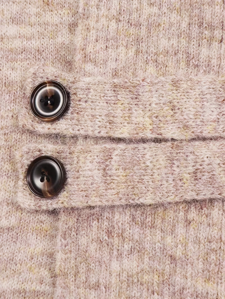 Cleo - Double-Breasted Wool Belted Cardigan