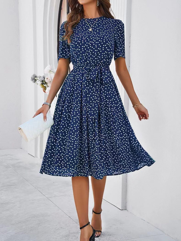 Coco - Polka Dot Lace-Up Dress